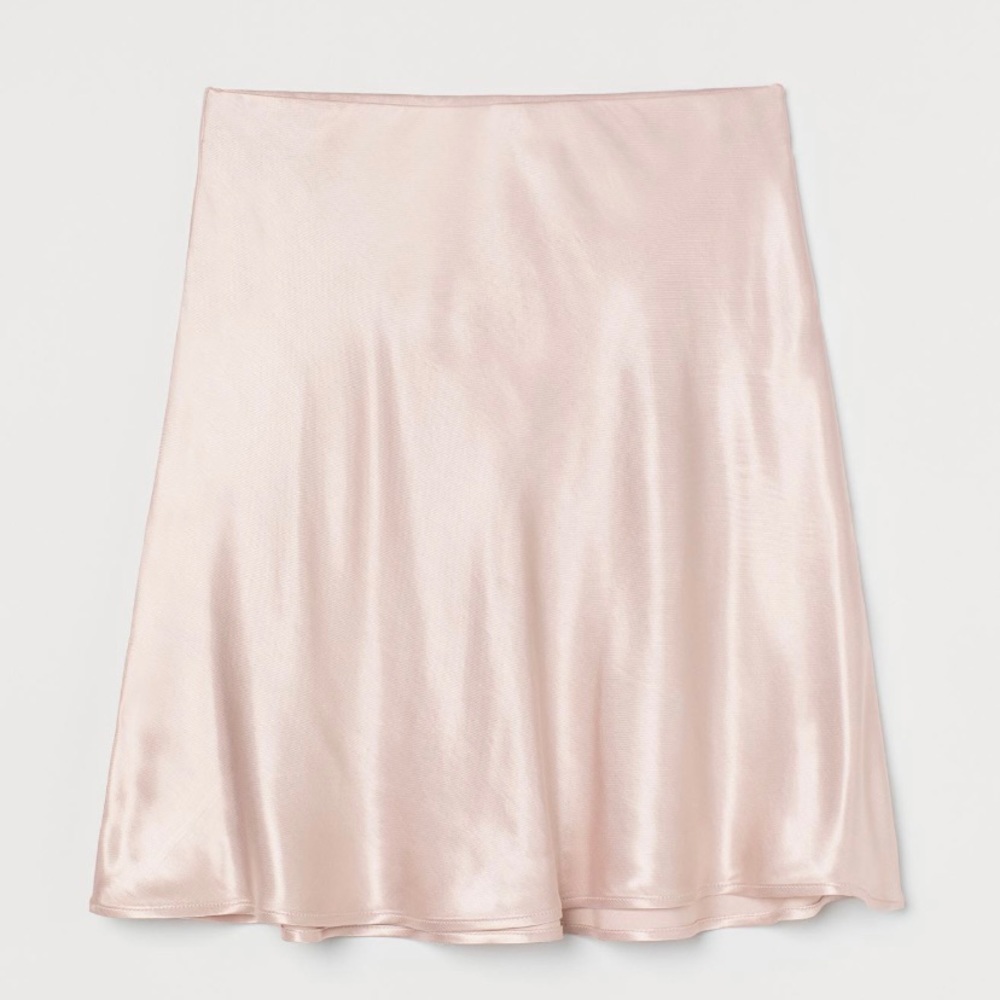 BRAND NEW pink satin skirt